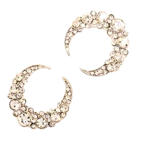 HP! 💎NWT 3 pk. Lot Sparkling Crescent Crystal Zircon Statement Earring Wholesale - Picture 6 of 8